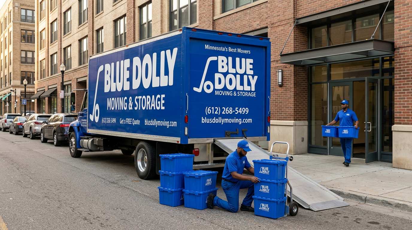 Blue Dolly team providing professional full packing services in Minnesota