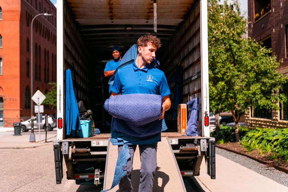 Blue Dolly moving truck ready for service